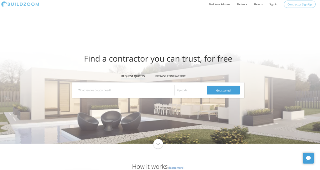 BuildZoom Homepage